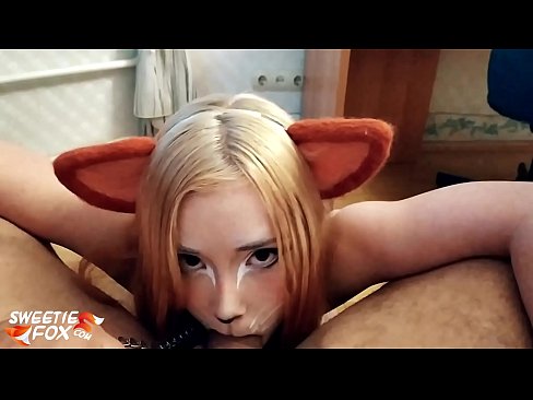 ❤️ Kitsune vale Dick ak kom nan bouch li ☑ Jis pònografi nan nou